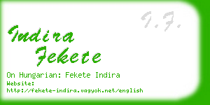 indira fekete business card